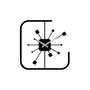 Wallity Reloj de Pared Decorativo Cuadrado de Metal Negro
